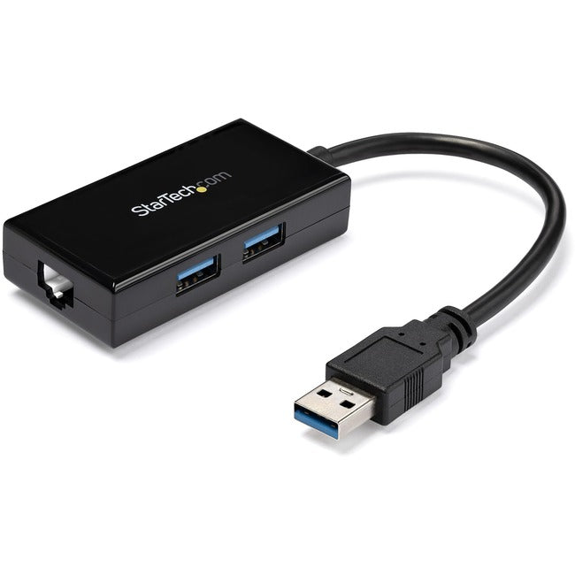 StarTech.com USB 3.0 to Gigabit Network Adapter with Built-In 2-Port USB Hub - Native Driver Support (Windows, Mac and Chrome OS) Default Title