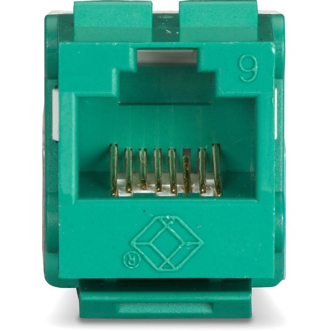 Black Box GigaTrue2 CAT6 Keystone Jack - Unshielded, 110 Punchdown Type, TAA, Green