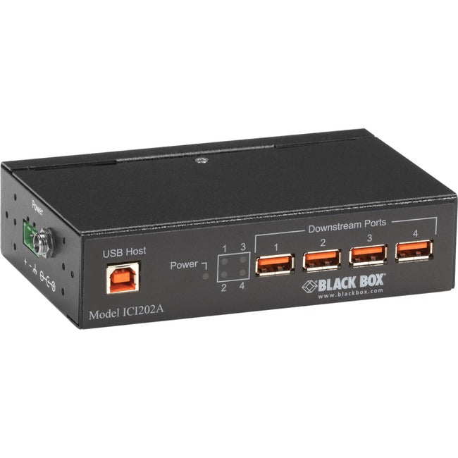 Black Box Industrial-Grade USB Hub, 4-Port with Isolation Default Title