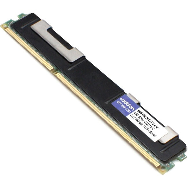 AddOn AM2133D4SR8RLP/4G x1 Dell SNPY8R2GC/4G Compatible Factory Original 4GB DDR4-2133MHz Registered ECC Single Rank x8 1.2V 288-pin CL15 RDIMM - GreatEagleInc