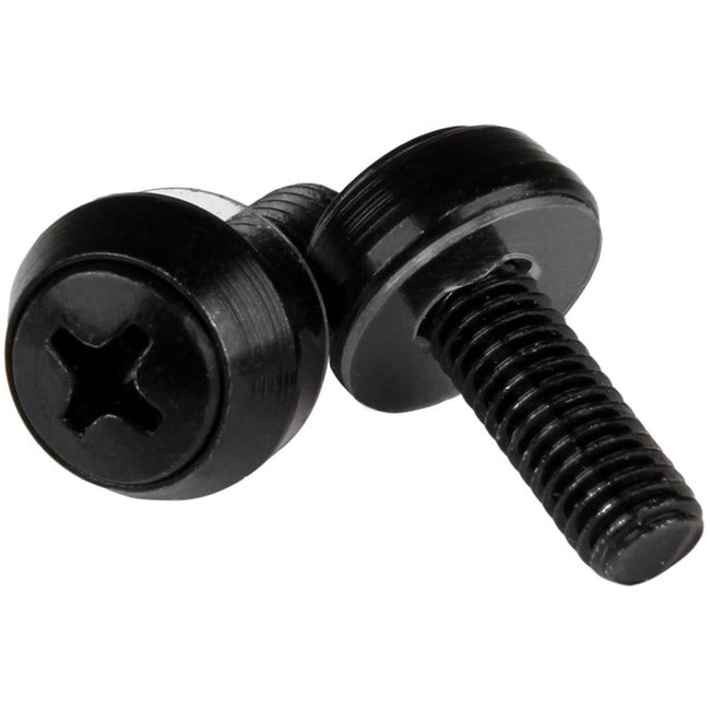 StarTech.com M6 x 12mm - Screws - 50 Pack, Black - M6 Mounting Screws for Server Rack & Cabinet - Computers & Electronics