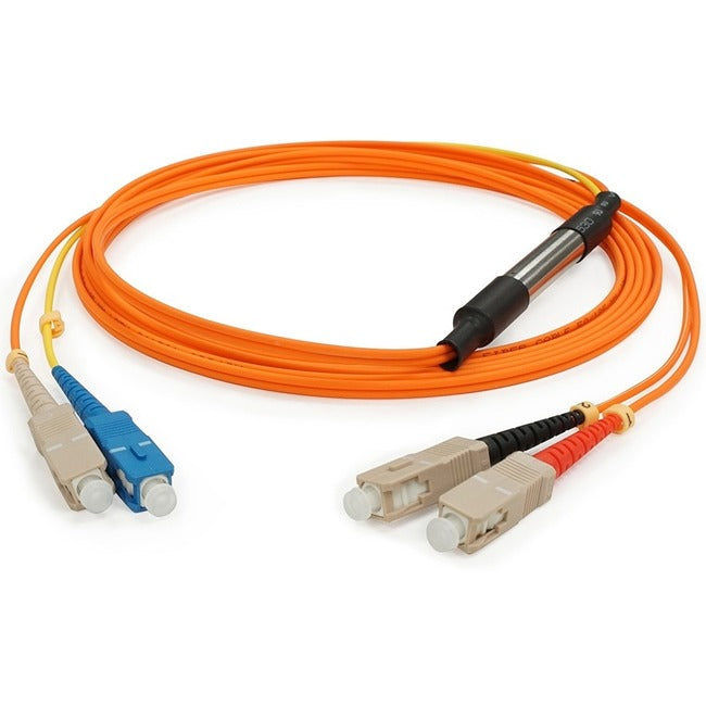 AddOn 2m SC (Male) to SC (Male) Orange OM1 & OS1 Duplex Fiber Mode Conditioning Cable - Computers & Electronics