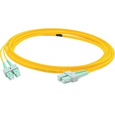 AddOn 10m ASC (Male) to ASC (Male) Yellow OS1 Duplex Fiber OFNR (Riser-Rated) Patch Cable - GreatEagleInc