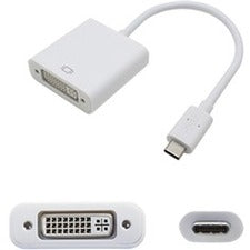 AddOn 5-Pack of 9in USB 3.1 (C) Male to DVI-I (29 pin) Female White Video Adapters Default Title