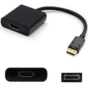 AddOn 5-Pack of HP QK108AV Compatible DisplayPort Male to HDMI Female Black Adapters (Requires DP++)
