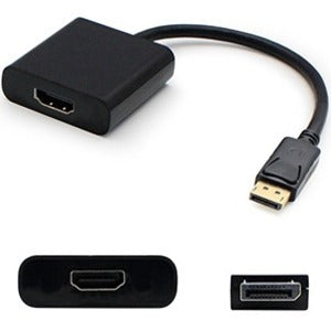 AddOn 5-Pack of HP QX591AV Compatible DisplayPort Male to HDMI Female Black Adapters (Requires DP++)