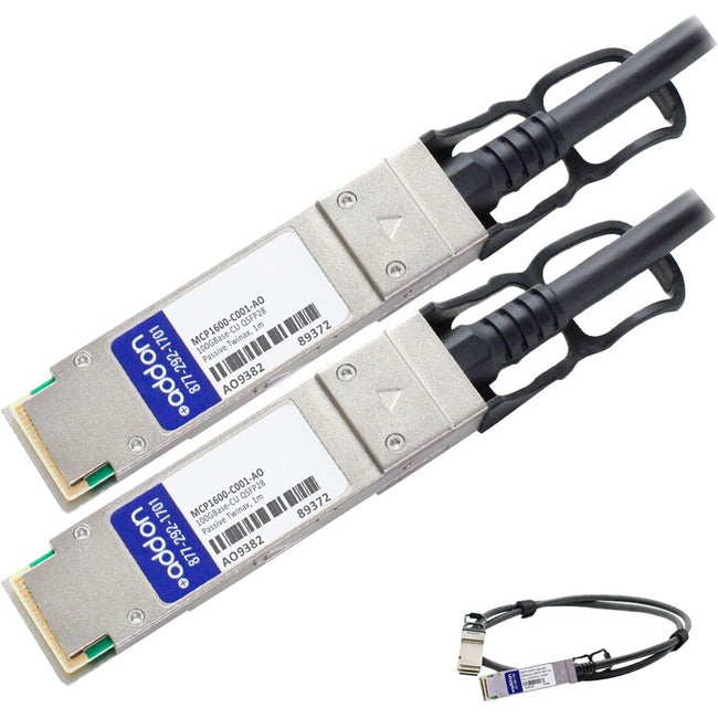 AddOn Mellanox MCP1600-C001 Compatible TAA Compliant 100GBase-CU QSFP28 to QSFP28 Direct Attach Cable (Passive Twinax, 1m) - GreatEagleInc