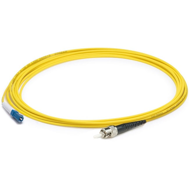 AddOn 15m LC (Male) to ST (Male) Yellow OS1 Simplex Fiber OFNR (Riser-Rated) Patch Cable Default Title