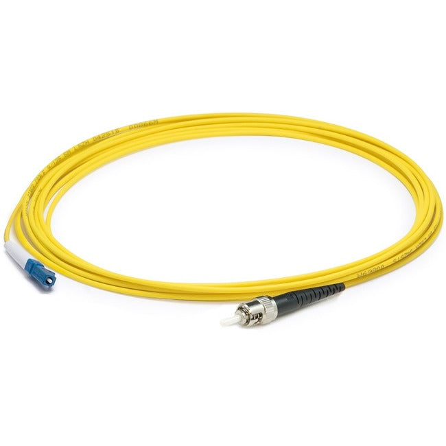 AddOn 15m LC (Male) to ST (Male) Yellow OS1 Simplex Fiber OFNR (Riser-Rated) Patch Cable
