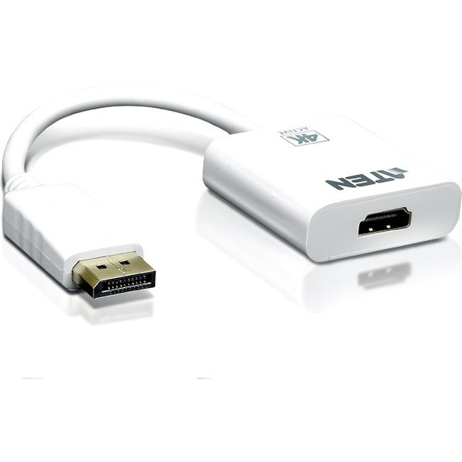 Aten DisplayPort to 4K HDMI Active Adapter - DisplayPort/HDMI for Audio/Video Device, TV - 1 Pack - 1 x DisplayPort Male…