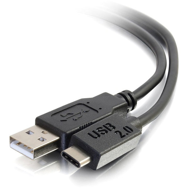 C2G 10ft USB 2.0 USB Type C to USB A Cable M/M - USB C Cable Black Default Title
