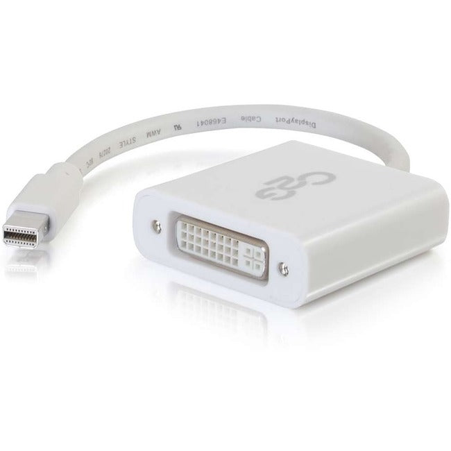 C2G Mini DisplayPort to DVI Adapter - Mini DP to DVI-D Active Converter - White - Computers & Electronics