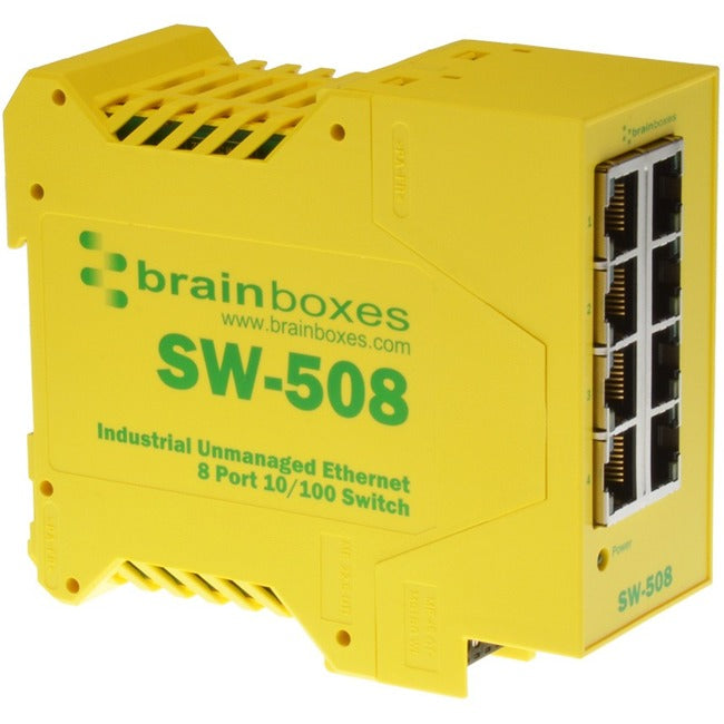 Brainboxes Industrial Ethernet 8 Port Switch DIN Rail Mountable - Computers & Electronics