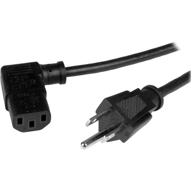 StarTech.com 3 ft Computer Power Cord - NEMA 5-15P to Right-Angle C13 - 18AWG - Computers & Electronics