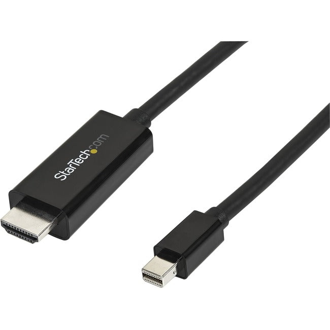 StarTech.com Mini DisplayPort to HDMI Adapter cable - mDP to HDMI Adapter with Built-in Cable - Black - 3 m (10 ft.) - Ultra HD 4K 30Hz - GreatEagleInc
