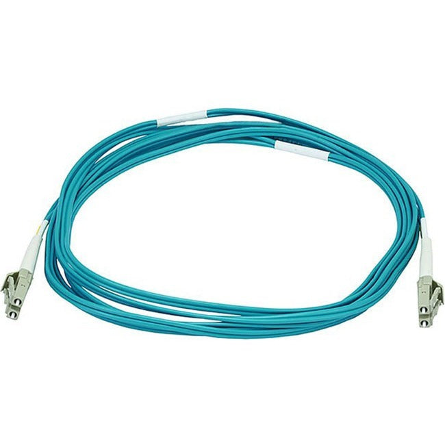 Monoprice 10Gb Fiber Optic Cable, LC/LC, Multi Mode, Duplex - 3 Meter (50/125 Type) - Aqua Default Title