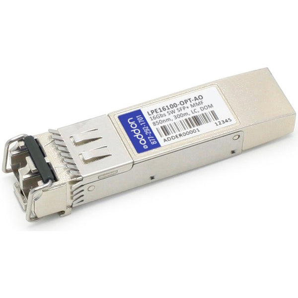 AddOn Emulex LPe16100-OPT Compatible TAA Compliant 16Gbs Fibre Channel SW SFP+ Transceiver (MMF, 850nm, 300m, LC) - GreatEagleInc