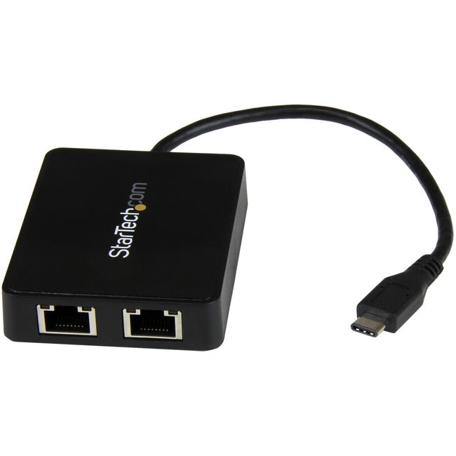 StarTech.com USB C to Dual Gigabit Ethernet Adapter with USB 3.0 (Type-A) Port - USB Type-C Gigabit Network Adapter -…