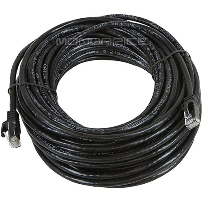 Monoprice FLEXboot Series Cat6 24AWG UTP Ethernet Network Patch Cable, 50ft Black - GreatEagleInc