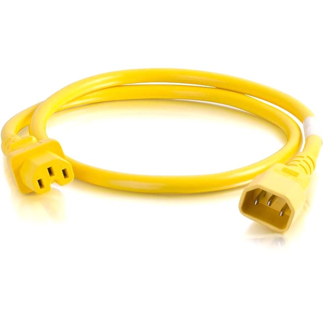 C2G 10ft 14AWG Power Cord (IEC320C14 to IEC320C13) - Yellow Default Title