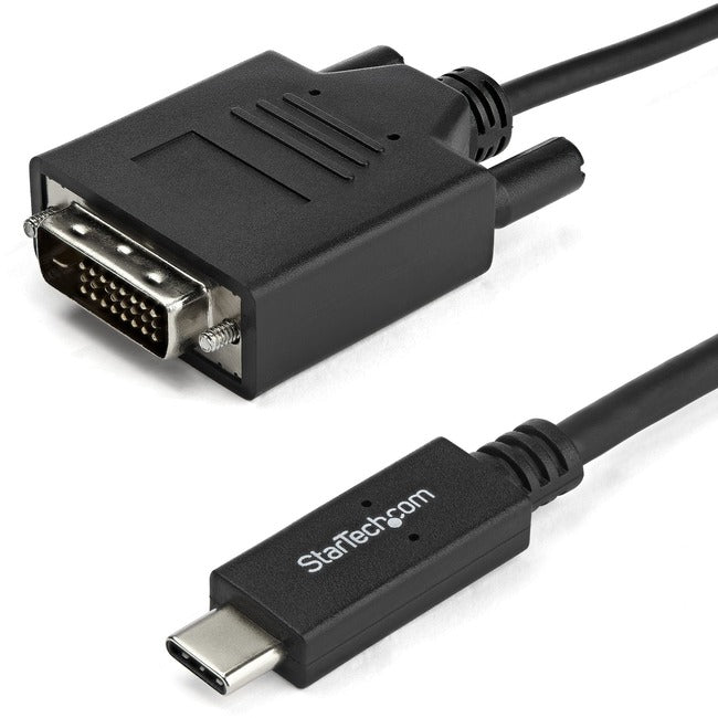 StarTech.com 1m / 3 ft USB-C to DVI Cable - USB 3.1 Type C to DVI - 1920 x 1200 - Black