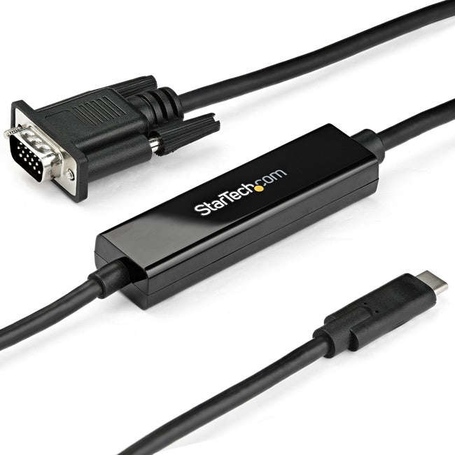 StarTech.com 1m / 3 ft USB C to VGA Cable - USB Type C to VGA - 1920 x 1200 - Black - Computers & Electronics