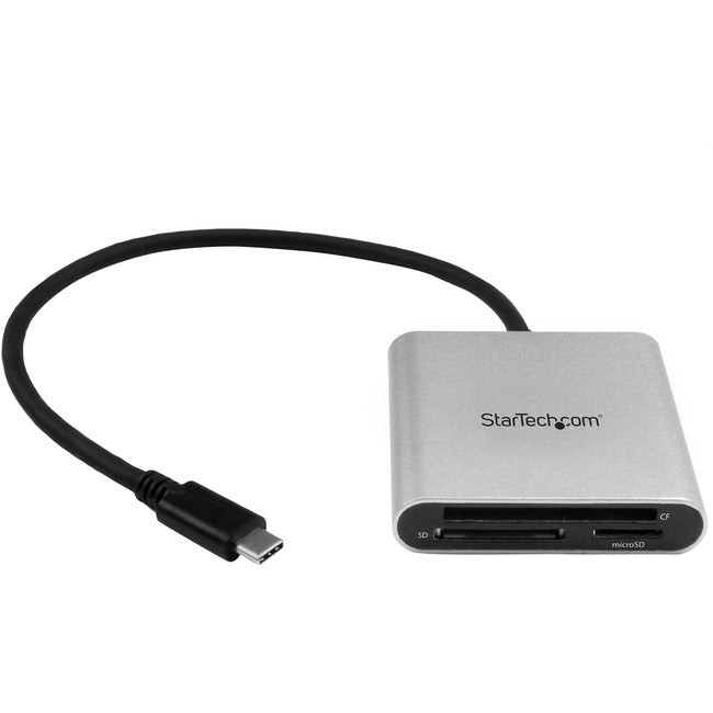 StarTech.com USB 3.0 Flash Memory Multi-Card Reader / Writer with USB-C - SD microSD and CompactFlash Card Reader w/ Integrated USB-C Cable Default Title