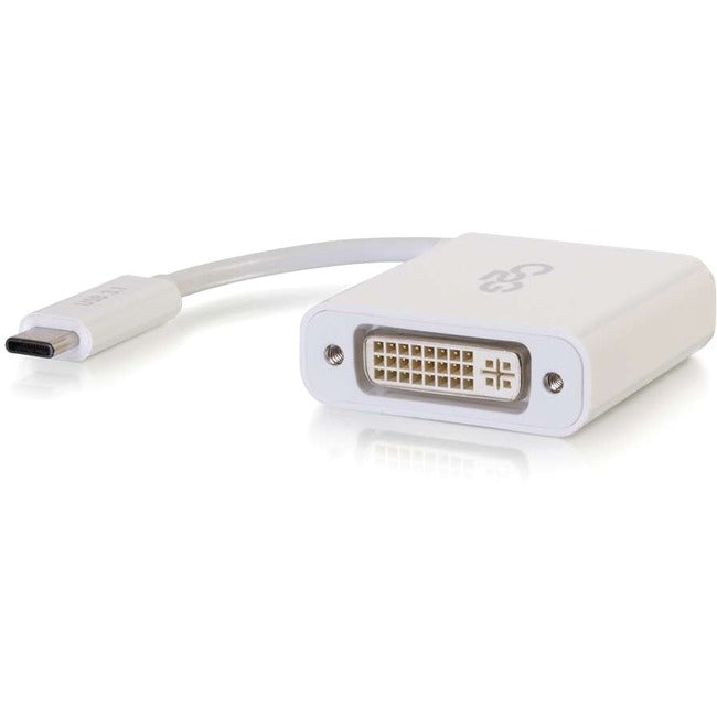 C2G USB-C To DVI-D Video Converter - USB to DVI Adapter - White Default Title