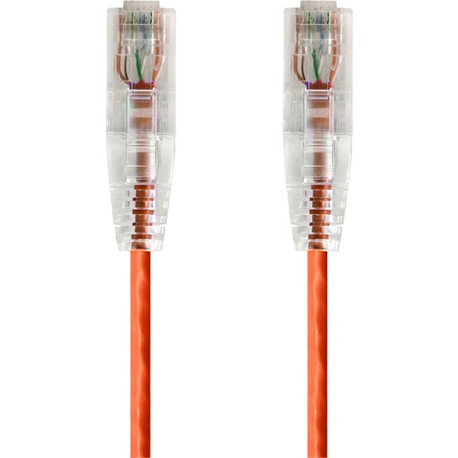 Monoprice SlimRun Cat6 28AWG UTP Ethernet Network Cable, 7ft Orange