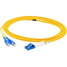 AddOn 2m FC (Male) to LC (Male) Yellow OS1 Duplex Fiber OFNR (Riser-Rated) Patch Cable - Computers & Electronics