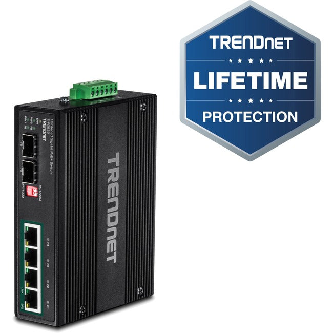 TRENDnet 6-Port Industrial Gigabit PoE+ DIN-Rail Switch 12 - 56 V - Computers & Electronics