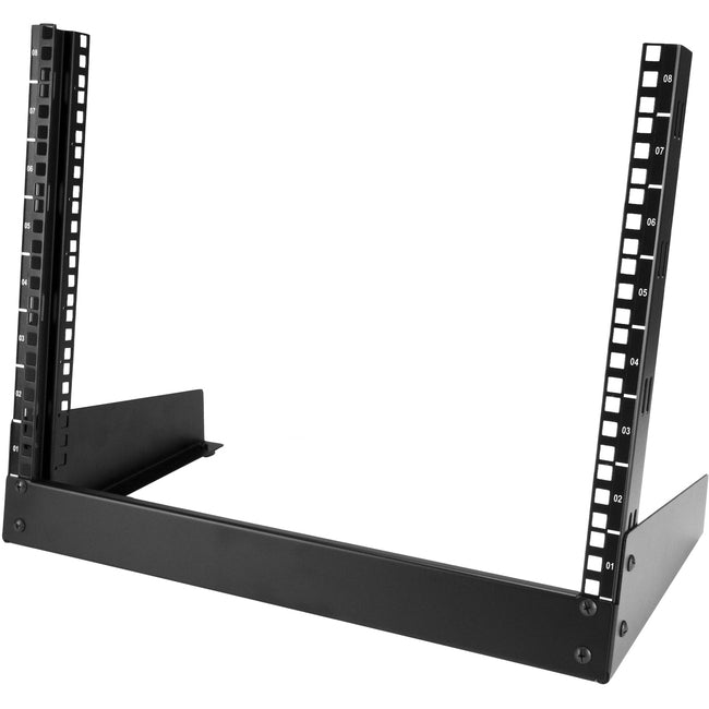 StarTech.com 8U Desktop Rack - 2-Post Open Frame Rack - 19in Open Frame Desktop Rail Rack - 8U - GreatEagleInc