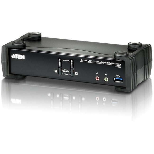 ATEN 2-Port USB 3.0 4K DisplayPort KVMP Switch-TAA Compliant - Computers & Electronics