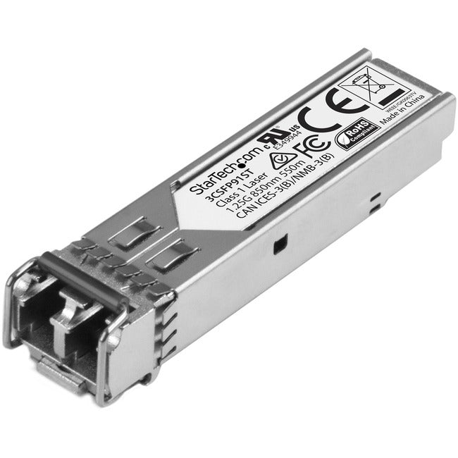 StarTech.com HP 3CSFP91 Compatible SFP Module - 1000BASE-SX Fiber Optical SFP Transceiver - Lifetime Warranty - 1 Gbps - Maximum Transfer Distance: 550 m (1804 ft) - GreatEagleInc