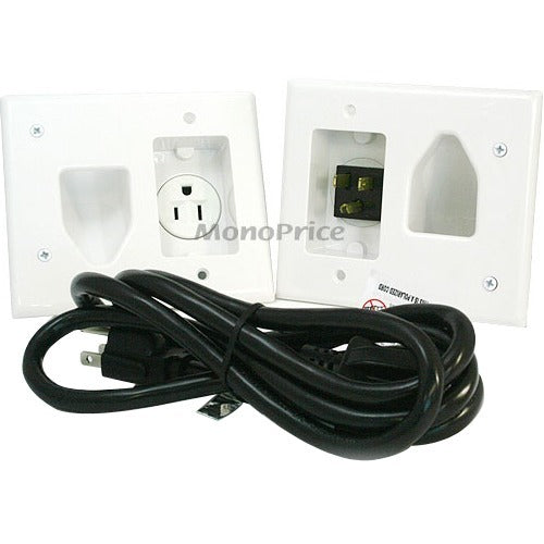 Monoprice, Inc. Recessed Pro Power Kit W/straight Blade - Computers & Electronics