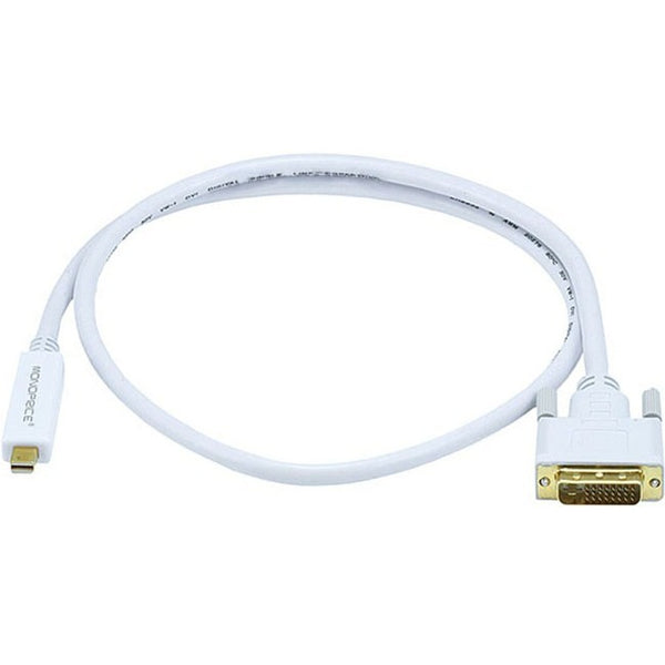 Monoprice 3ft 32AWG Mini DisplayPort to DVI Cable - White Default Title