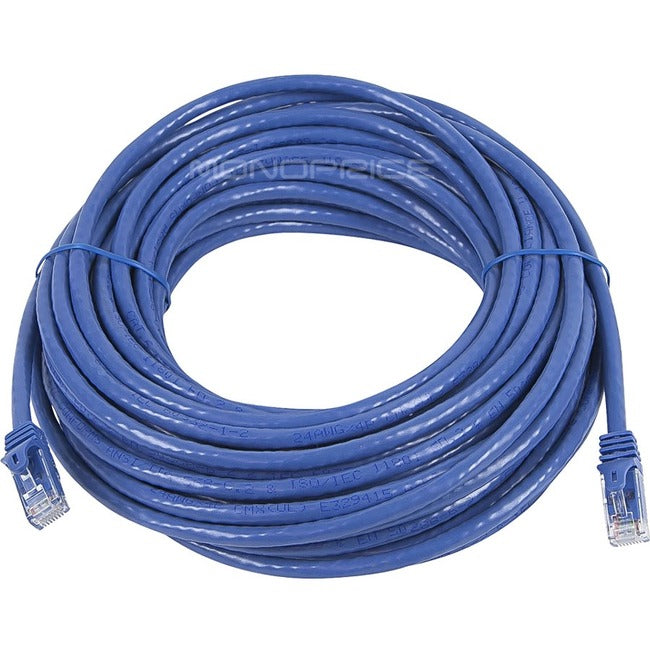 Monoprice FLEXboot Series Cat6 24AWG UTP Ethernet Network Patch Cable, 50ft Blue Default Title