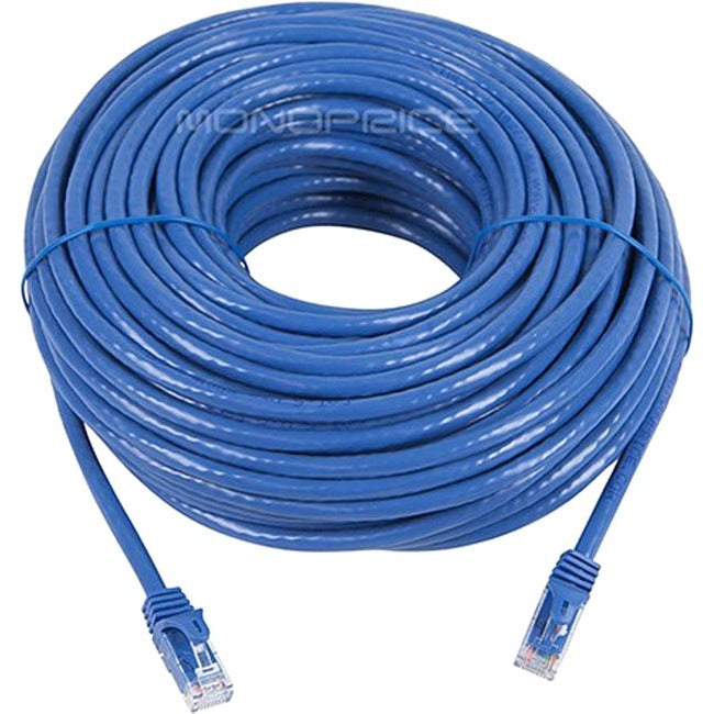 Monoprice FLEXboot Series Cat6 24AWG UTP Ethernet Network Patch Cable, 100ft Blue Default Title