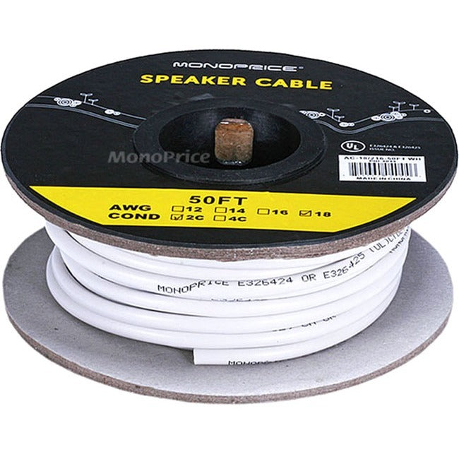 Monoprice Access Series 18AWG CL2 Rated 2-Conductor Speaker Wire, 50ft Default Title