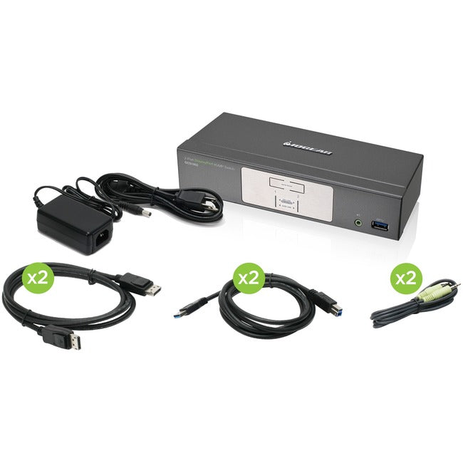 IOGEAR 2-Port DisplayPort KVMP Switch with USB 3.0 Hub (TAA Compliant) Default Title