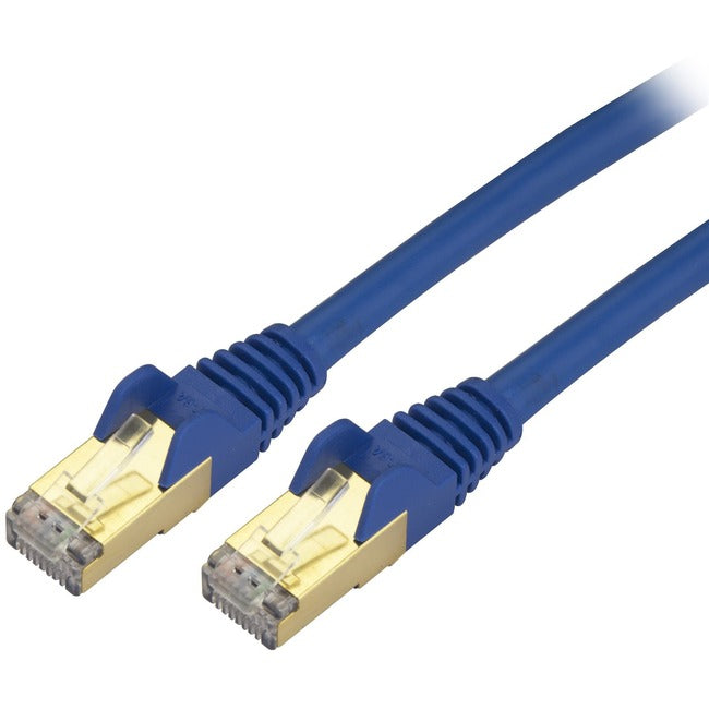 StarTech.com 6ft Blue Cat6a Shielded Patch Cable - Cat6a Ethernet Cable - 6 ft Cat 6a STP Cable - Snagless RJ45 Ethernet Cord