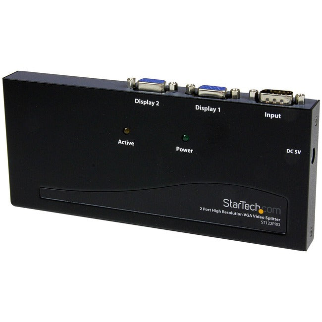 StarTech.com 2 Port High Resolution VGA Video Splitter - 350 MHz - GreatEagleInc