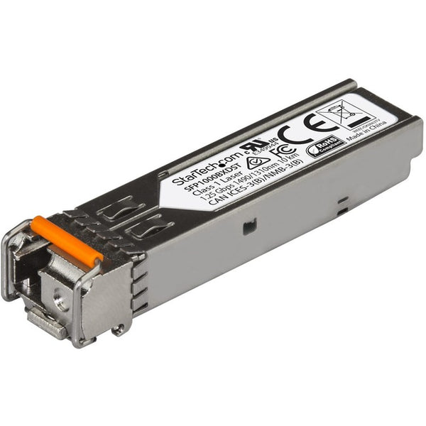 StarTech.com 1000BASE-BX MSA Compliant Downstream SFP Module - LC Connector - Fiber SFP Transceiver - Lifetime Warranty - 1 Gbps - Max. Transfer Distance 10 km (6.2 mi) - GreatEagleInc