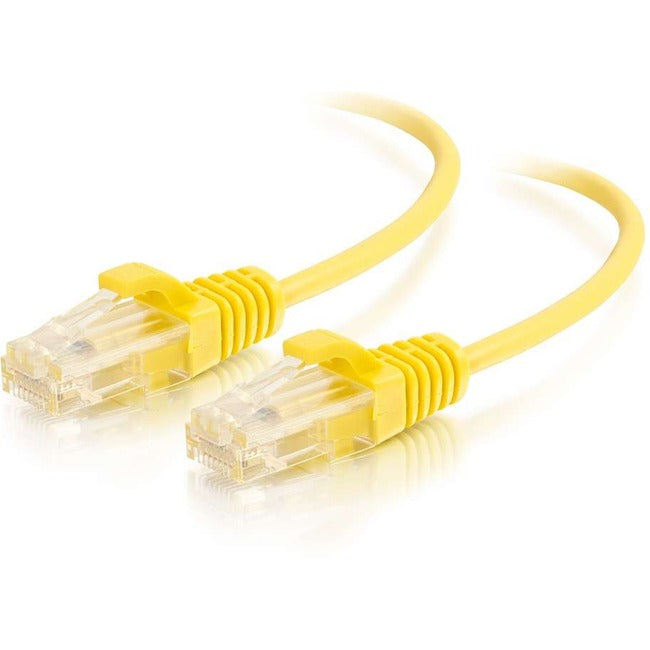 C2G 3ft Cat6 Snagless Unshielded (UTP) Slim Ethernet Network Patch Cable - Yellow Default Title