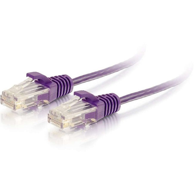 C2G 5ft Cat6 Snagless Unshielded (UTP) Slim Ethernet Network Patch Cable - Purple
