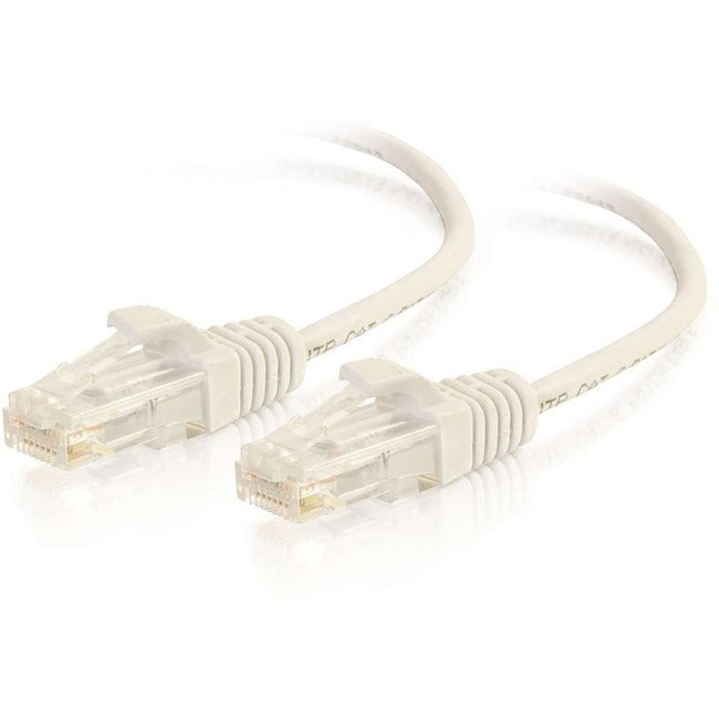 C2G 3ft Cat6 Snagless Unshielded (UTP) Slim Ethernet Network Patch Cable - White - GreatEagleInc