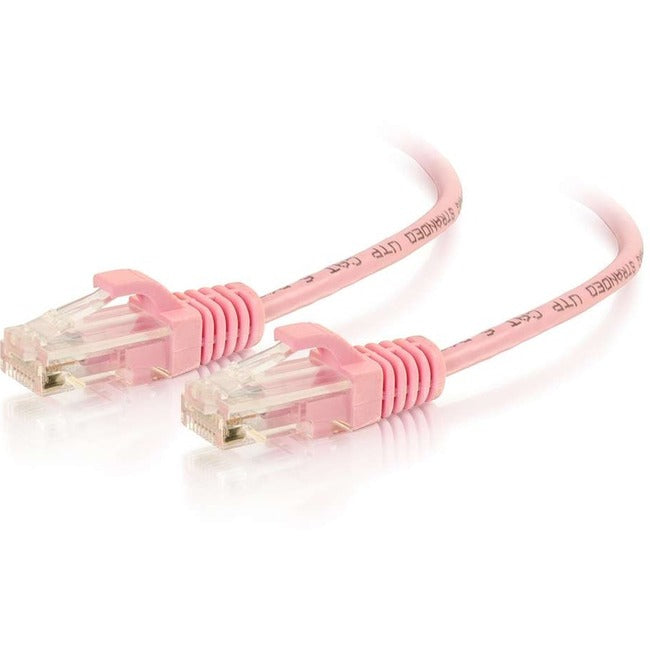 C2G 3ft Cat6 Snagless Unshielded (UTP) Slim Ethernet Network Patch Cable - Pink - GreatEagleInc