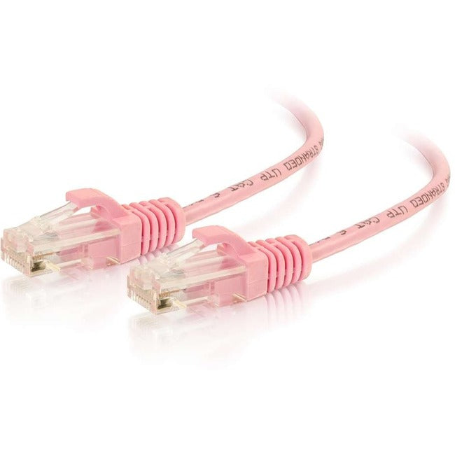C2G 5ft Cat6 Snagless Unshielded (UTP) Slim Ethernet Network Patch Cable - Pink