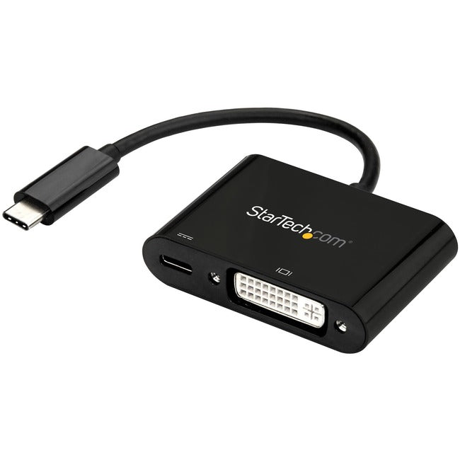 StarTech.com USB-C to DVI Adapter with Power Delivery (USB PD) - USB Type C Adapter - 1920 x 1200 - Black - Computers &…
