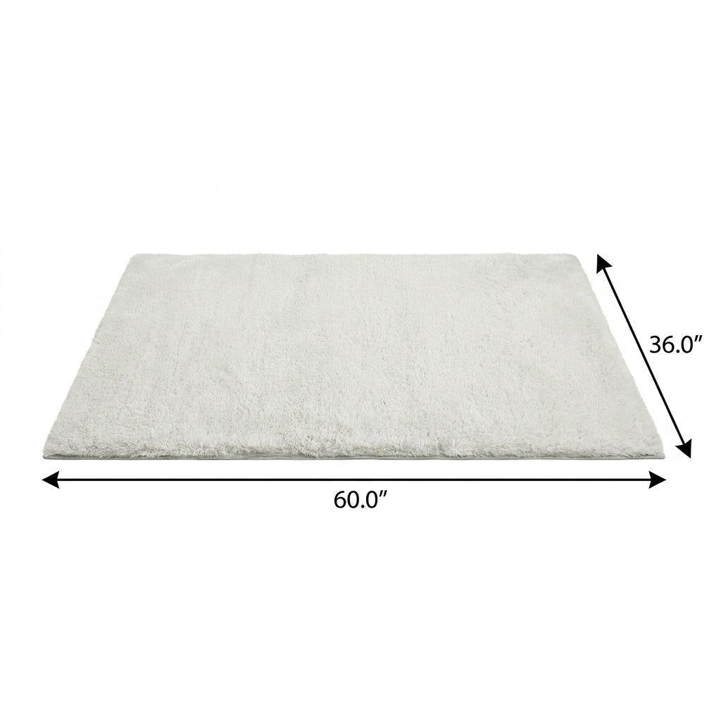 3' X 5' Salmon And Ivory Floral Shag Washable Area Rug With UV Protection - Home & Garden
